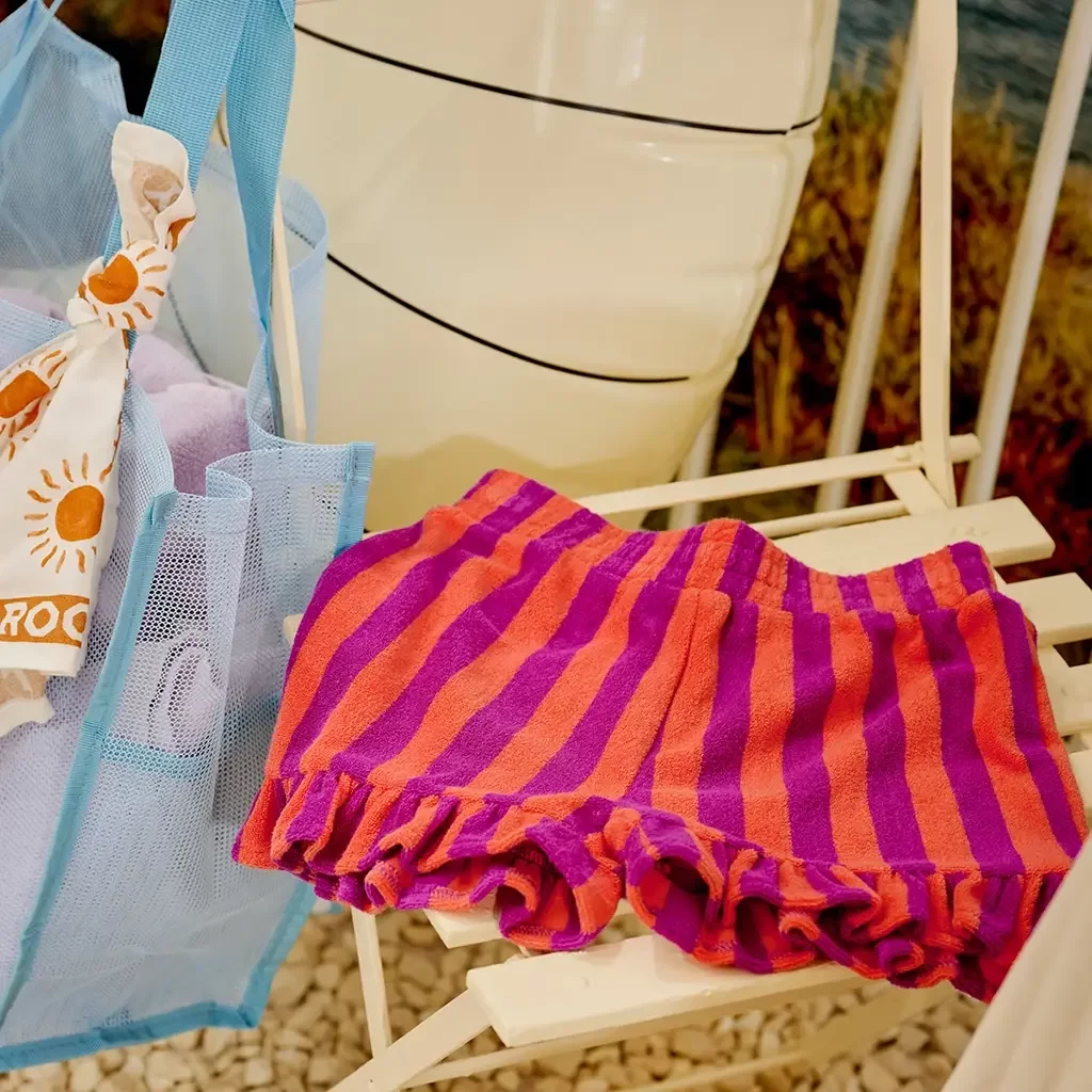 Korte broek strepen badstof Camilla (foxy violet)