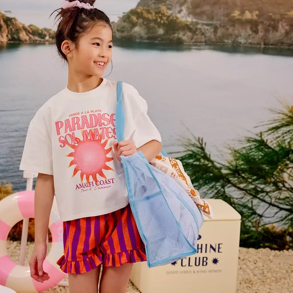 Korte broek strepen badstof Camilla (foxy violet)