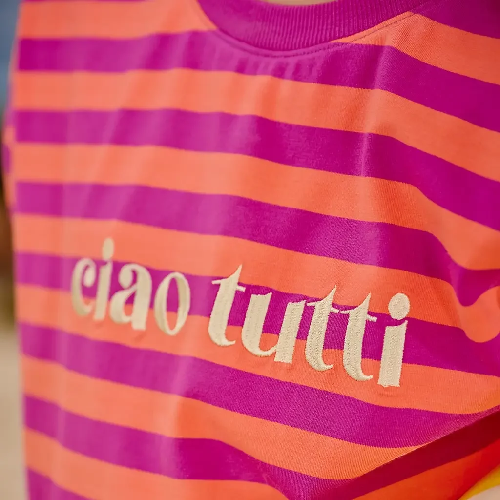 Longsleeve strepen BOXY Adriana (living coral)