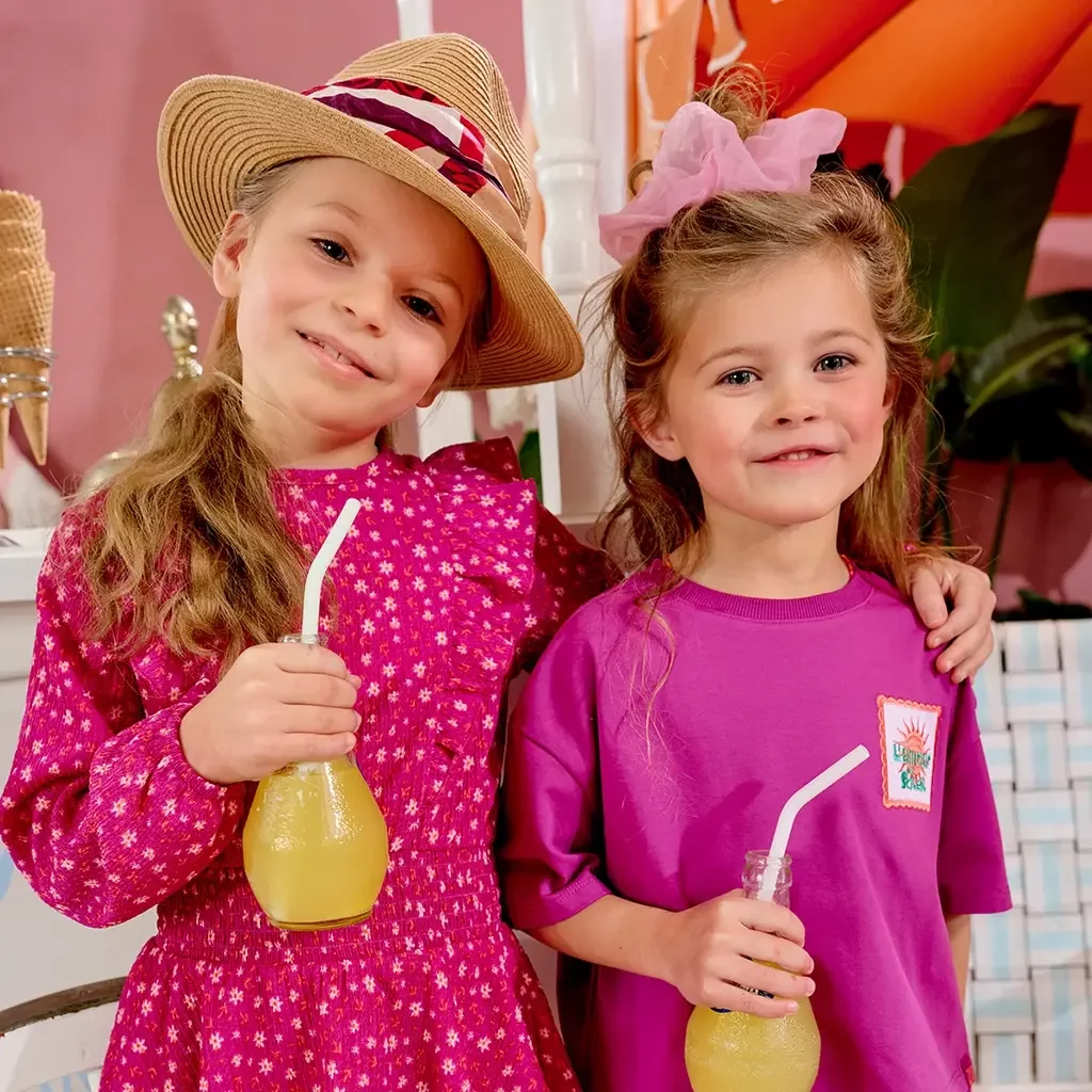 Jurk crincle rouche Megan (foxy violet)