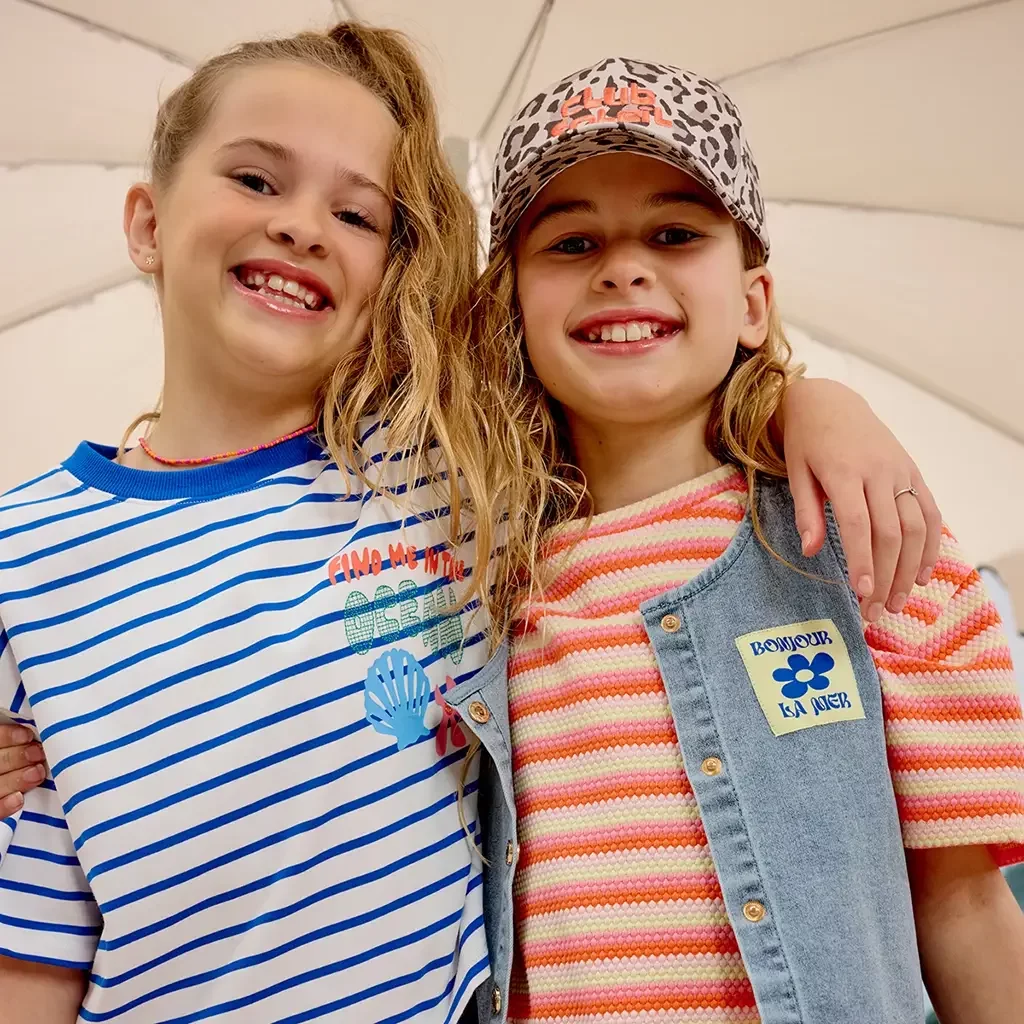 T-shirt streepjes CROPPED Mint (bright white)