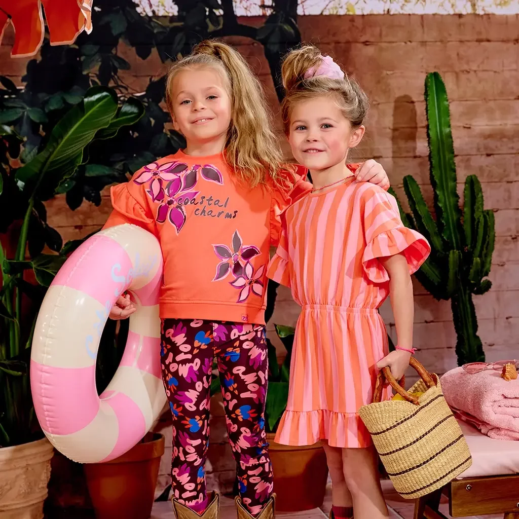 Zomerjurk strepen Fiep (living coral)