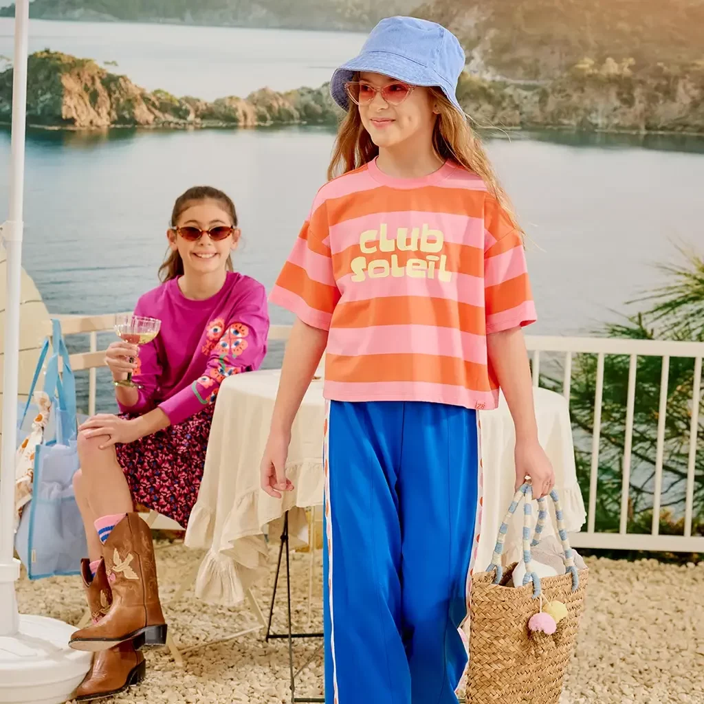 T-shirt strepen BOXY Elien (sizzling orange)