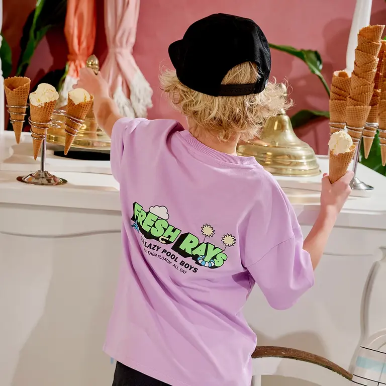 BINNENKORT - T-shirt garment dye Mica (comfy cosmic)