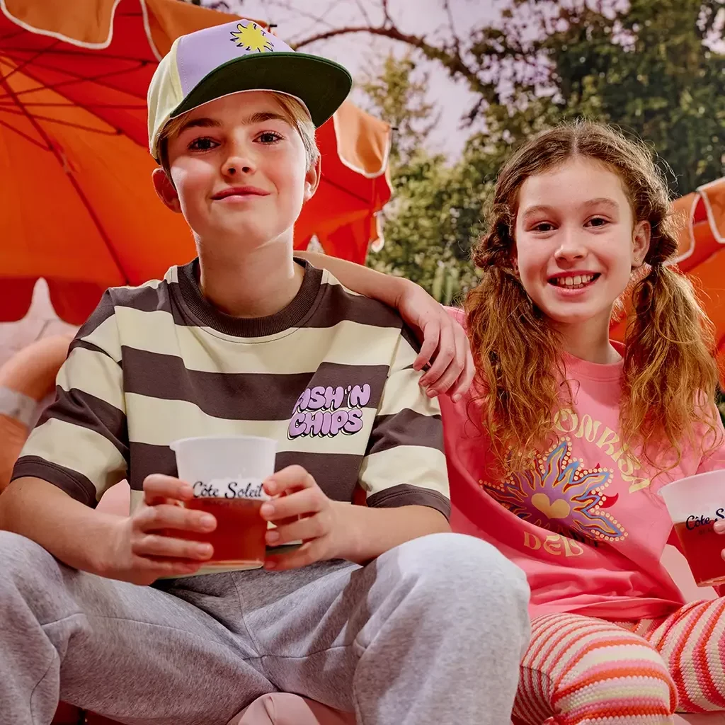 T-shirt strepen heavy jersey Oziah (after dark)