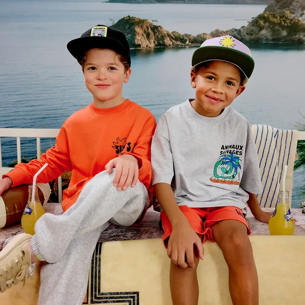 Korte broek garment dye Bob (vibrant flame)