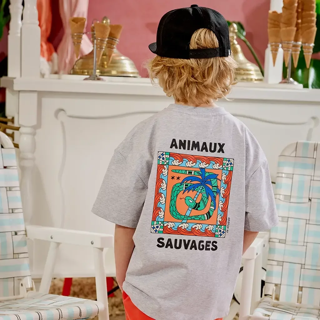 T-shirt heayvy jersey Rix (grey melange)