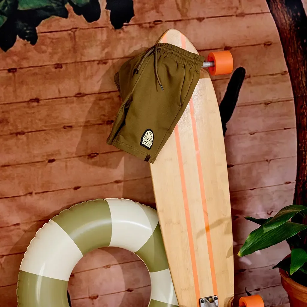 Korte broek sweat Elian (golden moss)