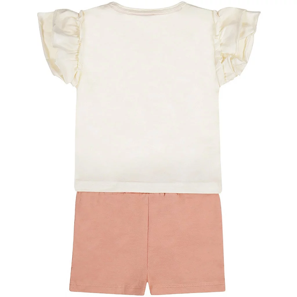 Tweedelig setje (off-white) - t-shirtje met kort broekje