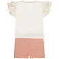 Dirkje Tweedelig setje (off-white) - t-shirtje met kort broekje
