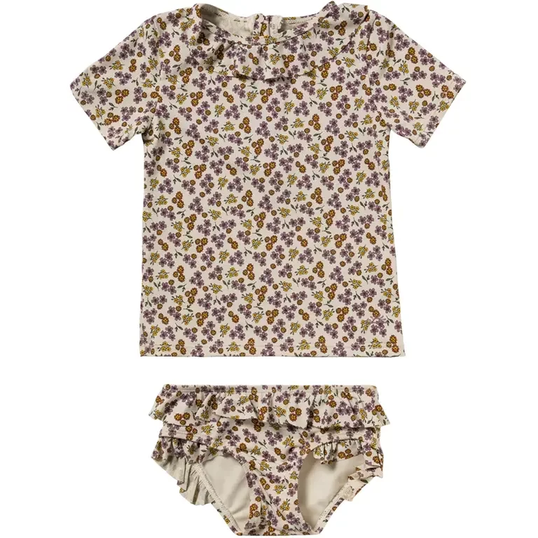 Zwemsetje Sparkly Flower (bombay brown)