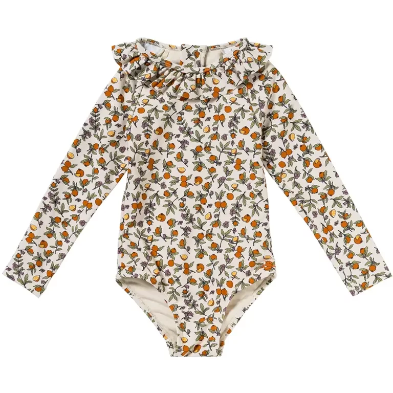Badpak Longsleeve Pomme Flower (white swan)