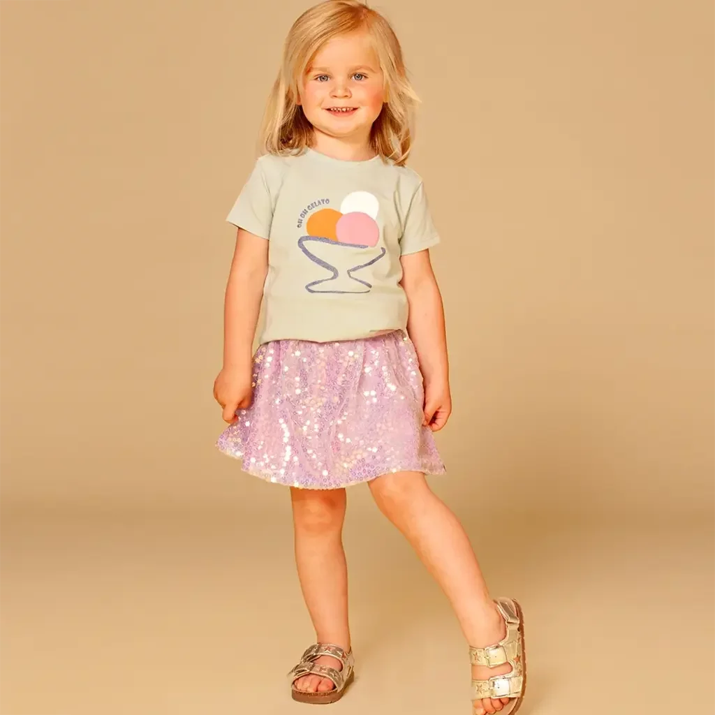 Rokje pailletten (lilac)