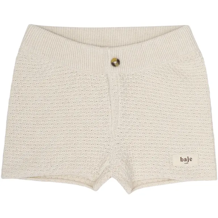 Gebreid kort broekje Uriz (white coconut)