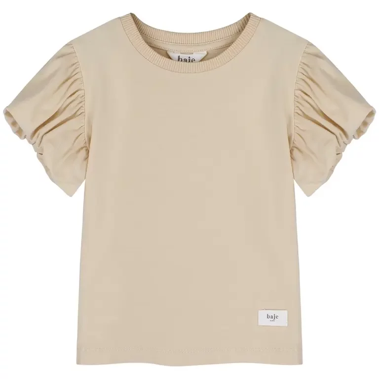 Top ballon mouwtjes Valencia (creme fawn)