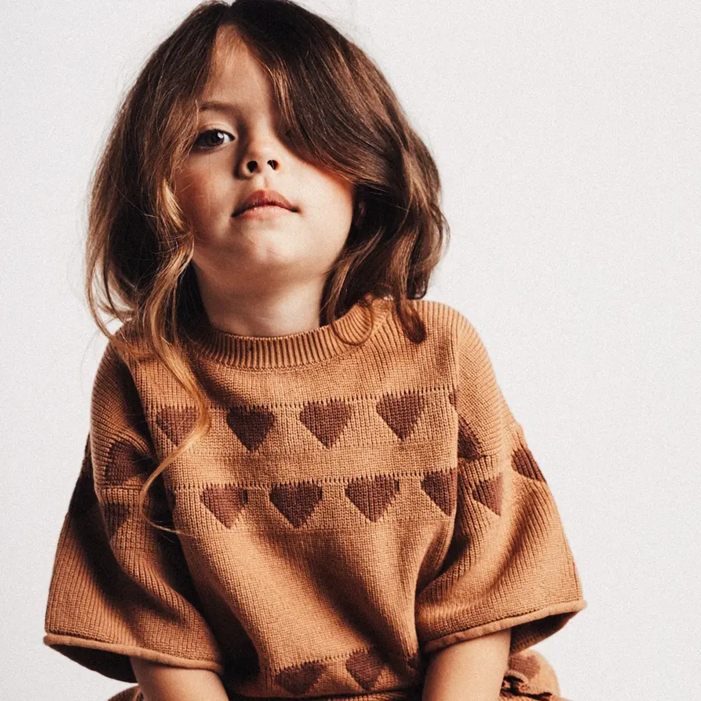 Gebreid truitje Paraiso (peach almond)