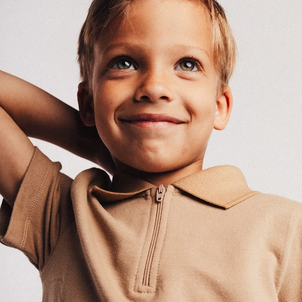 Polo shirt ritsje Hervas (taupe cafe)