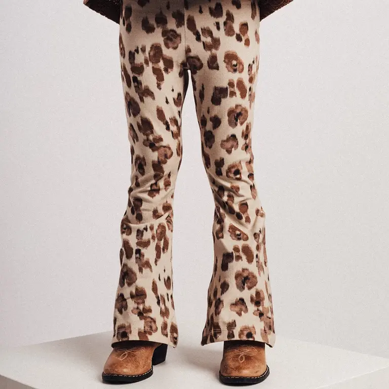 Broek flared Saron (animal aop)