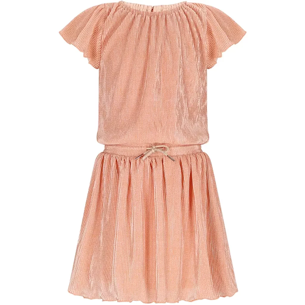 Jurk Mena plisse (pale blush pink)