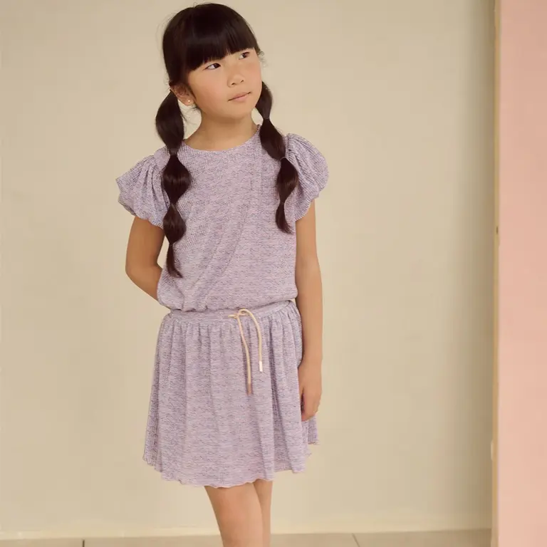 Jurk Miron plisse (ensign blue)