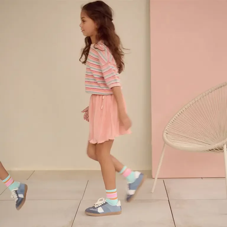 Rokje Norah plisse (pale blush pink)