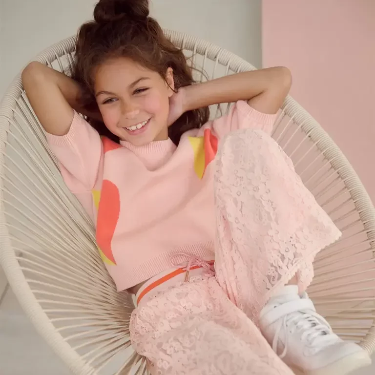 Fijn gebreide top Keya (pale blush pink)