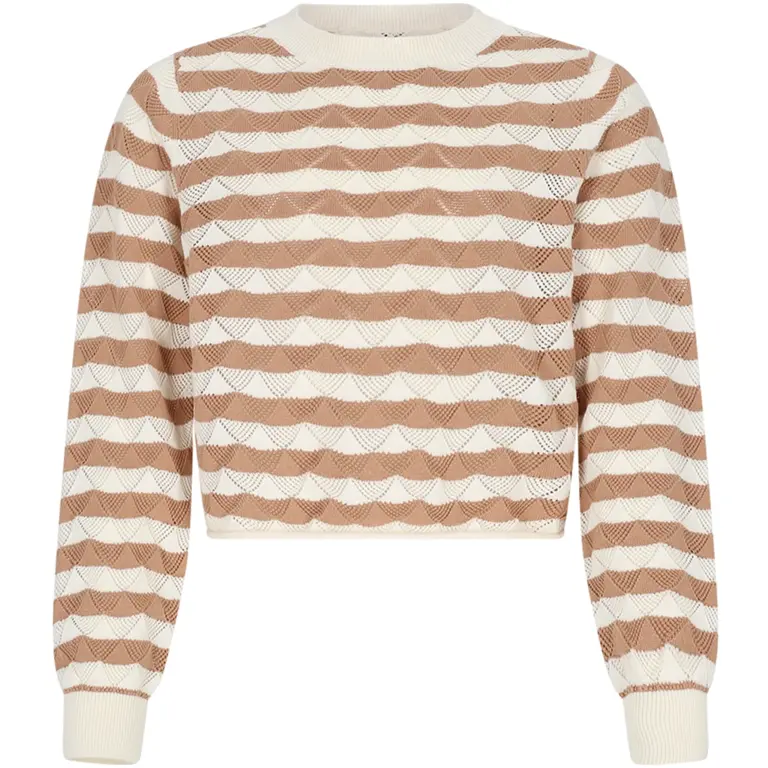Gebreide longsleeve Kela (pearled ivory)