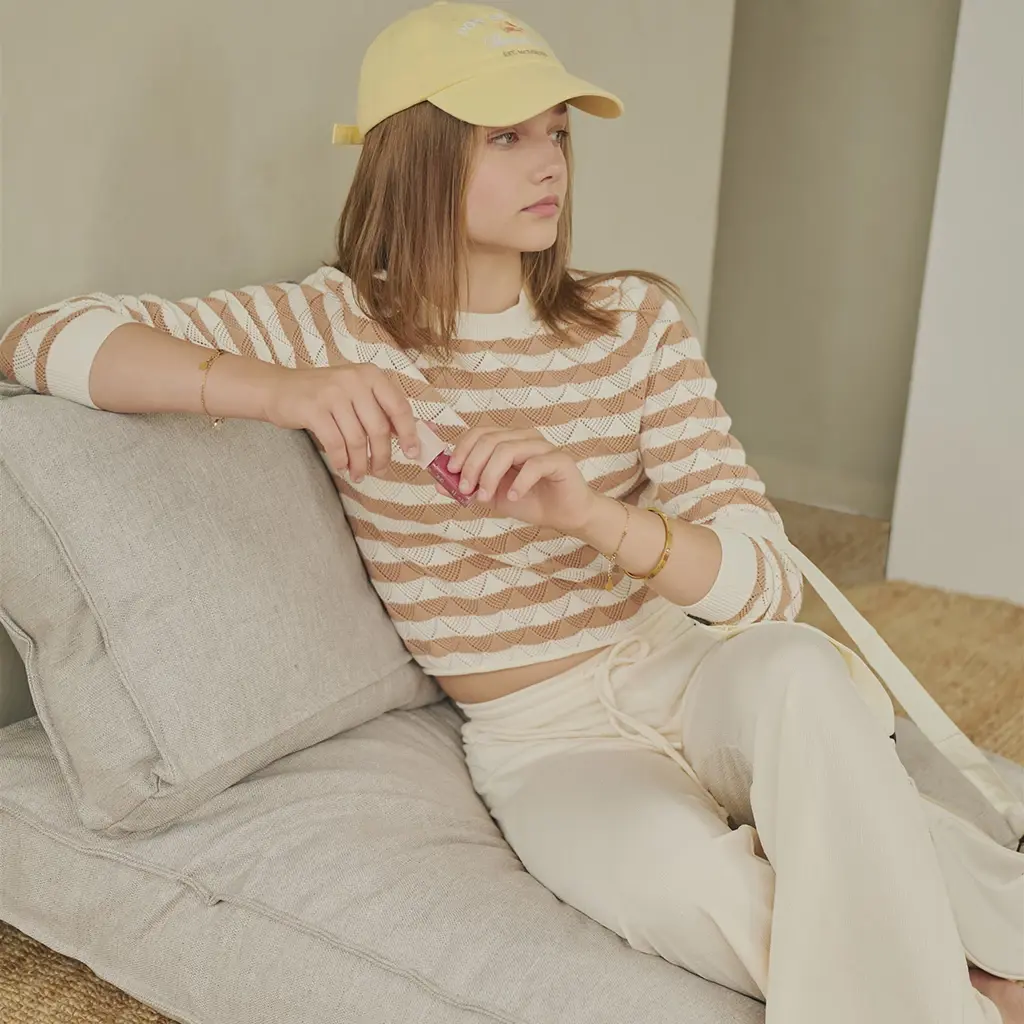 Gebreide longsleeve Kela (pearled ivory)