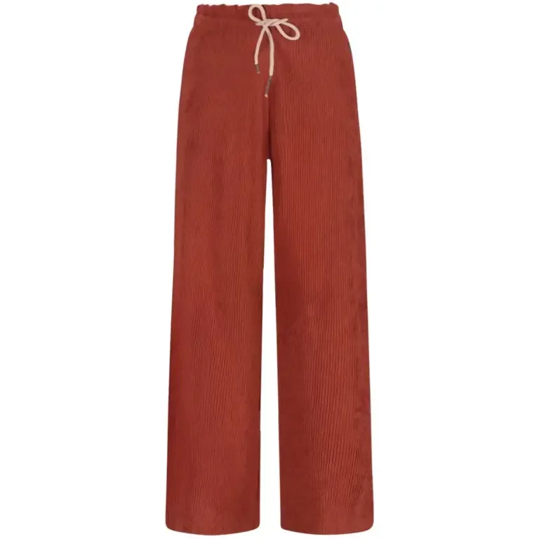 Broek Fenna satijn plisse (desert stone)