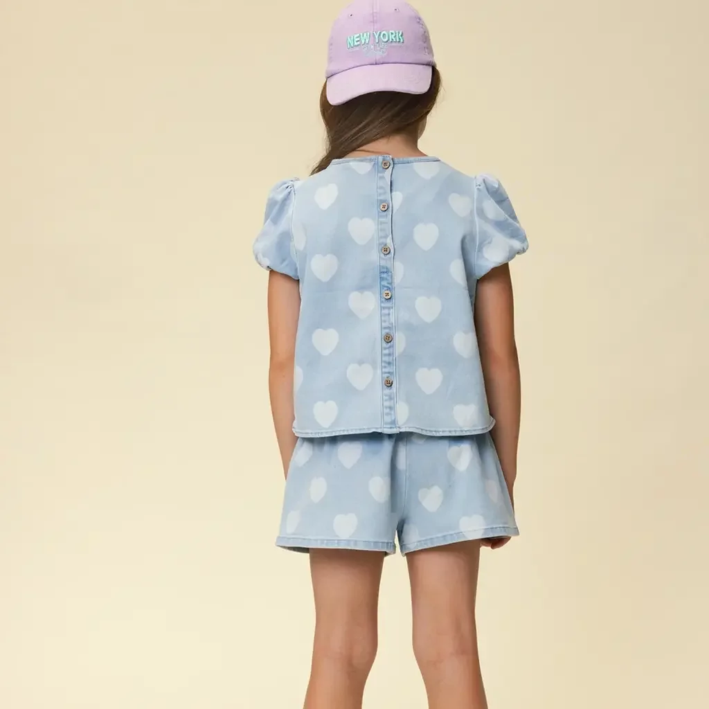 Spijkertopje (heart denim)