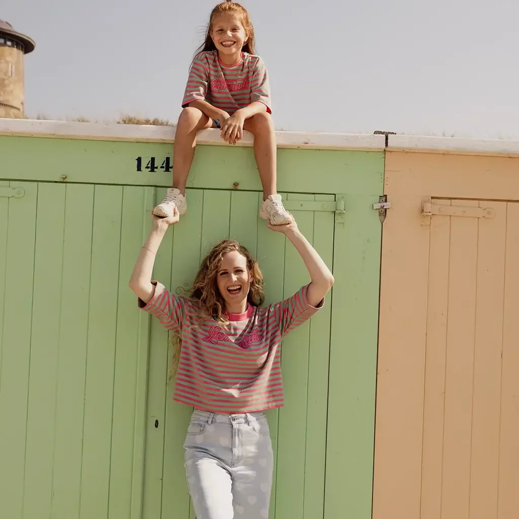 T-shirt (pink summer stripe)