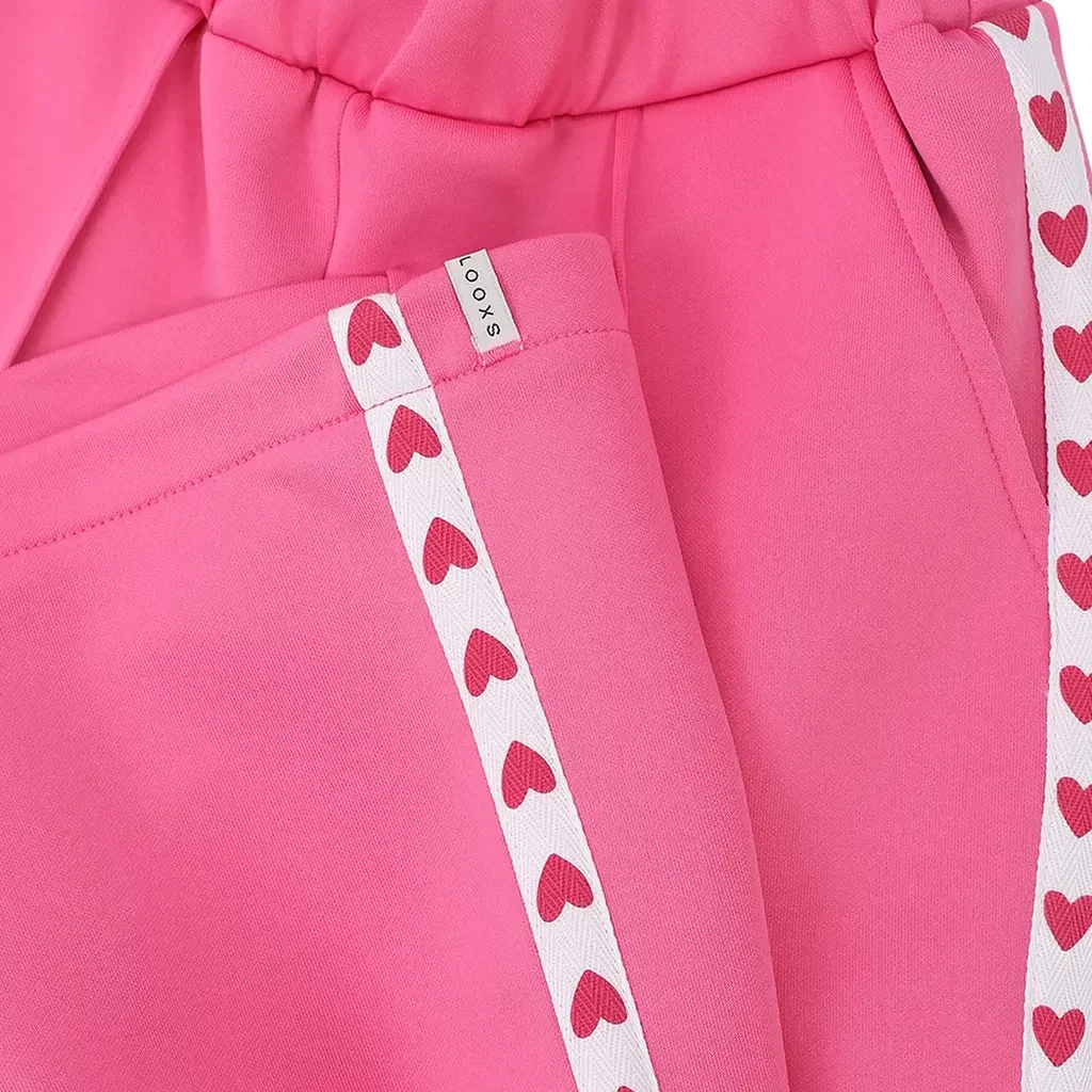 Broek sweat wide fit (bubblegum)