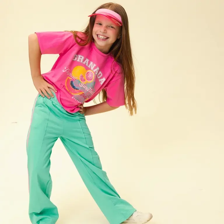 Broek sweat wide fit (bright green)