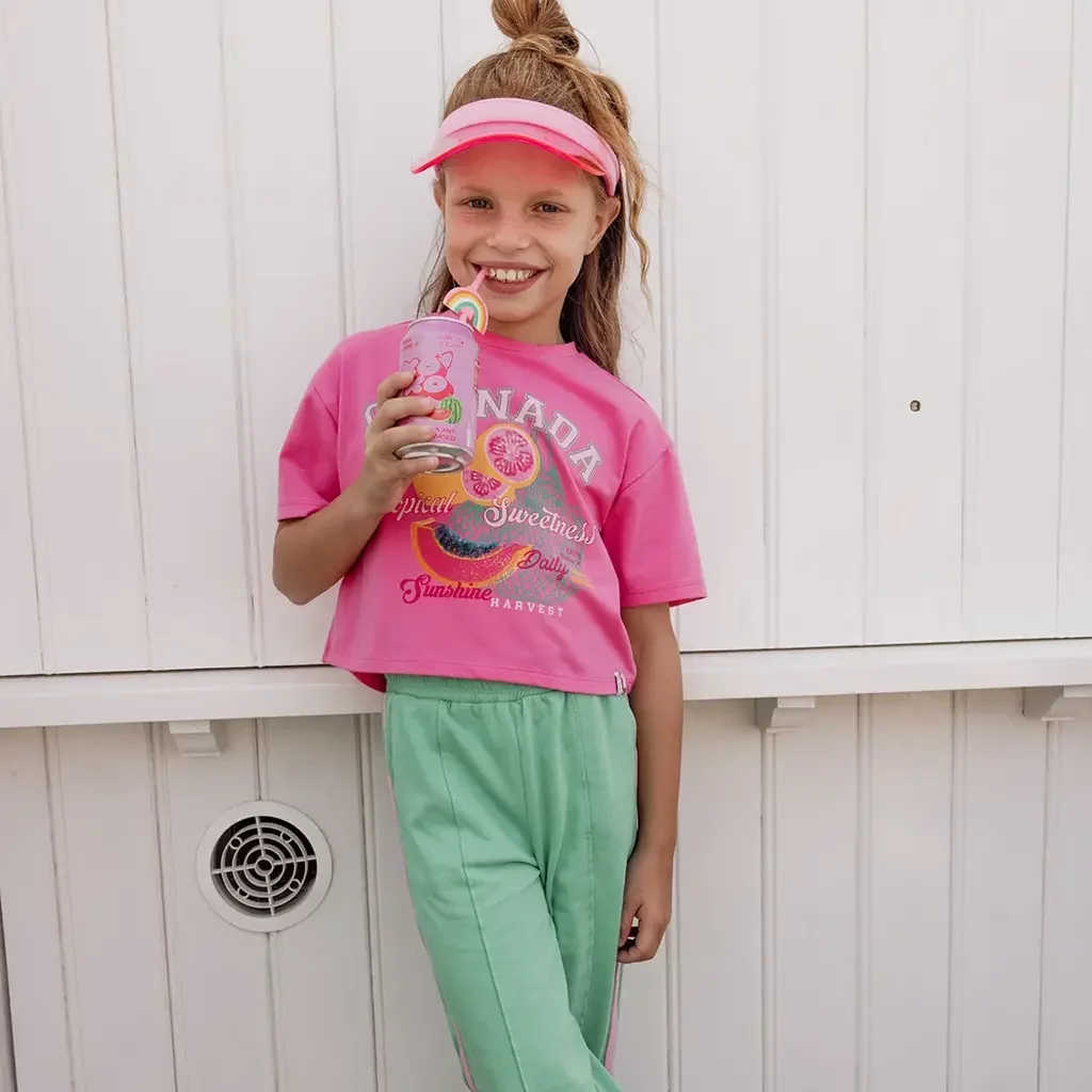 Broek sweat wide fit (bright green)