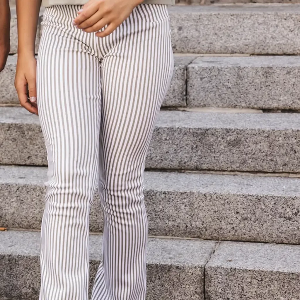 Broek flared (beach stripe)