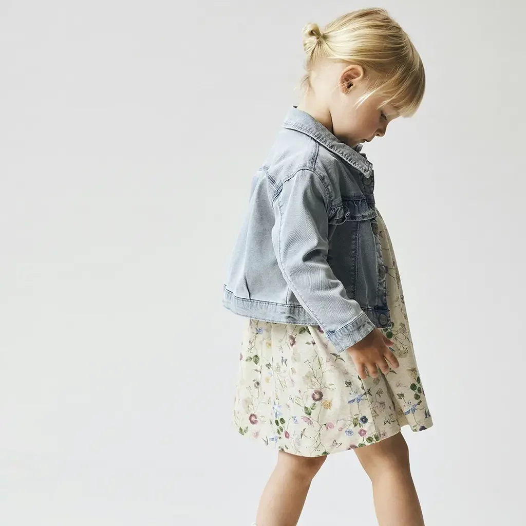 Spijkerjasje ruffle Julia (light blue denim)