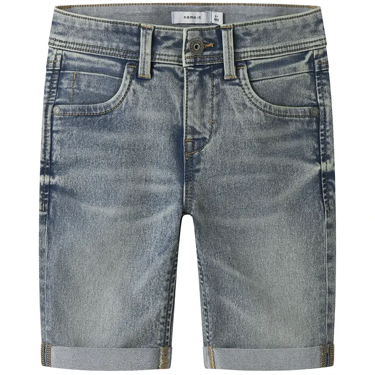 Korte spijkerbroek SLIM FIT Silas (vintage medium blue denim)