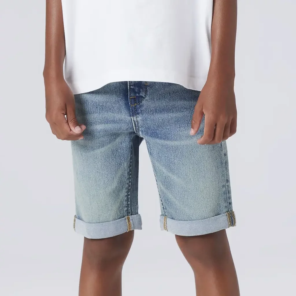 Korte spijkerbroek SLIM FIT Silas (vintage medium blue denim)