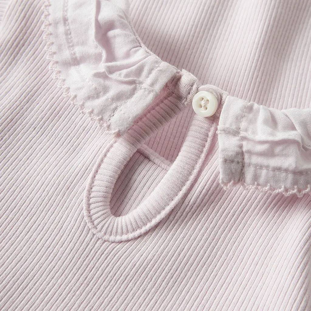 Rompertje kraagje Floris (cradle pink)