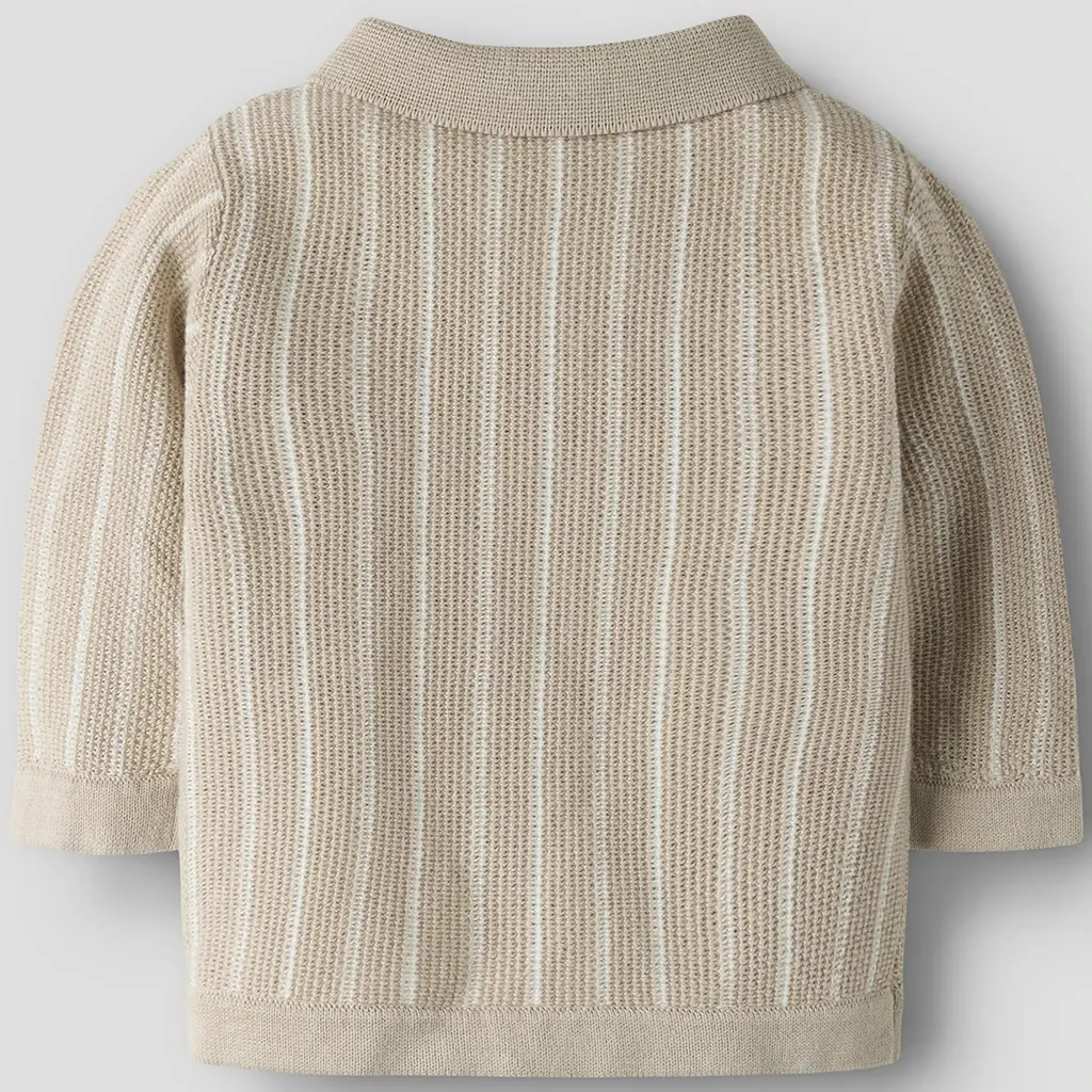 Gebreid vestje met polo kraagje Floppi (chateay gray)