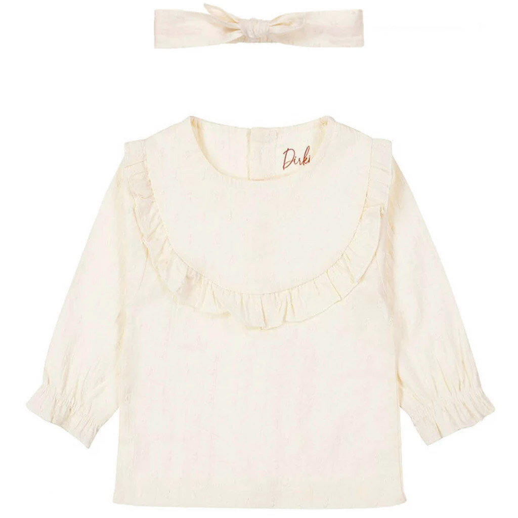 Blouse met haarbandje (off-white)