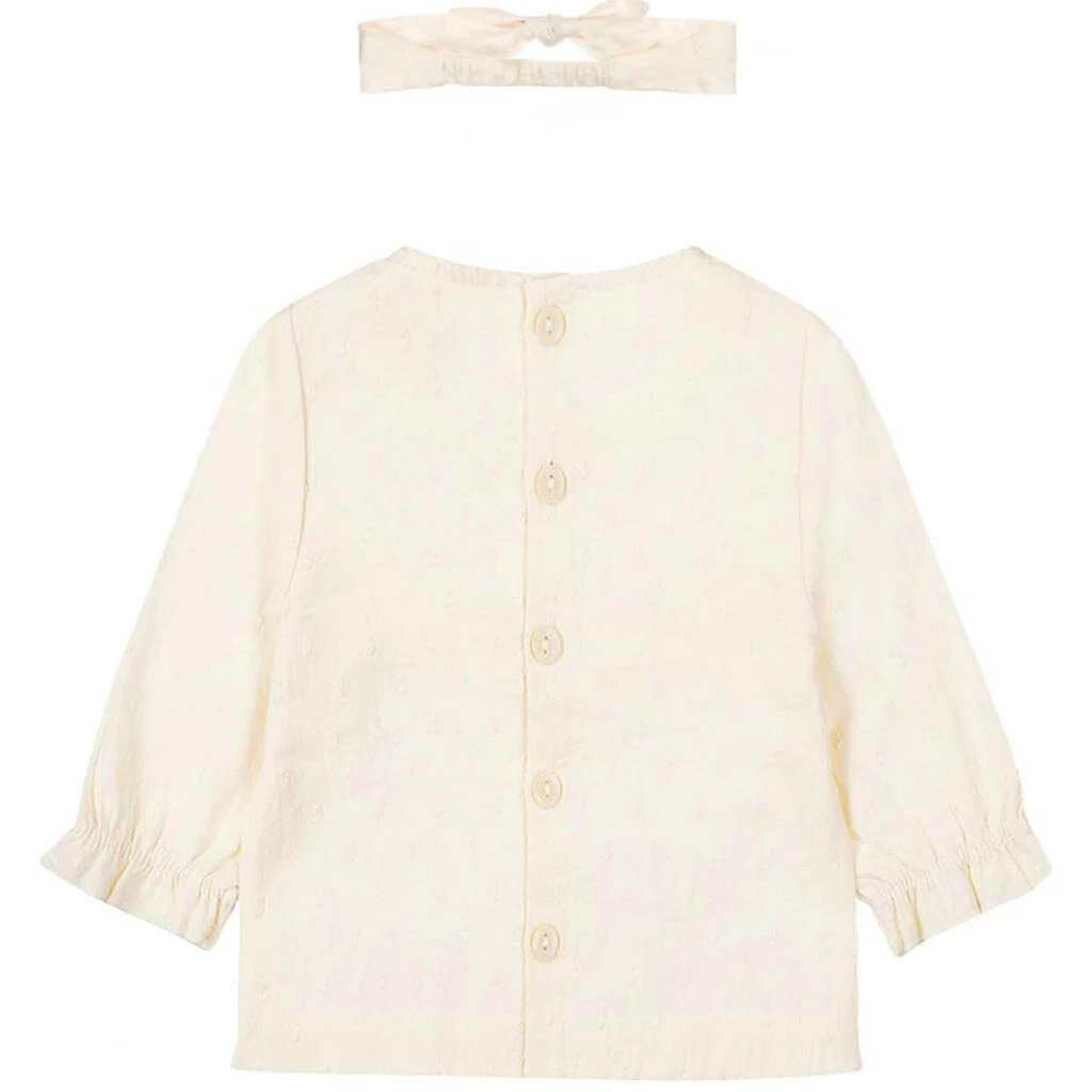 Blouse met haarbandje (off-white)