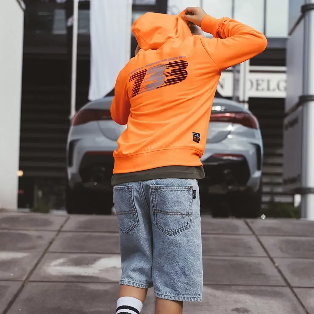 Trui hoodie Hank (orange clownfish)