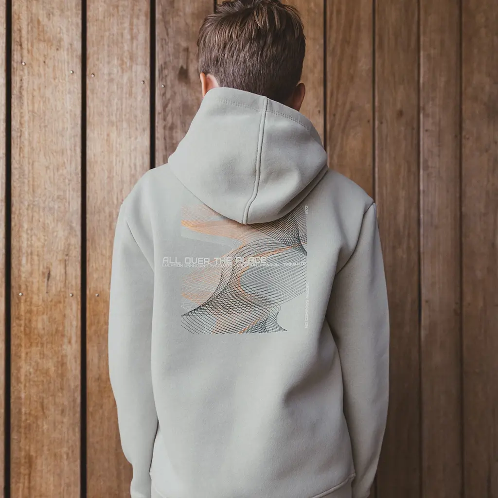 Trui hoodie Nigel (pebble stone)