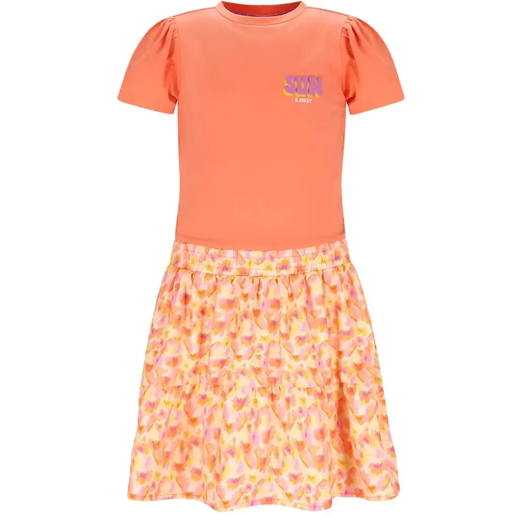 Jurk Dunya (fusion coral)