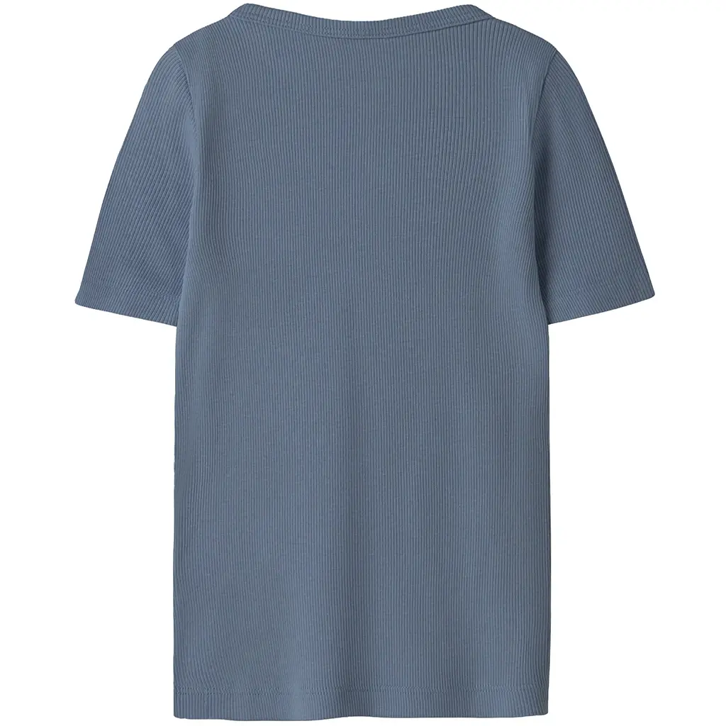 T-shirt granddad rib Kab (vintage indigo melange)