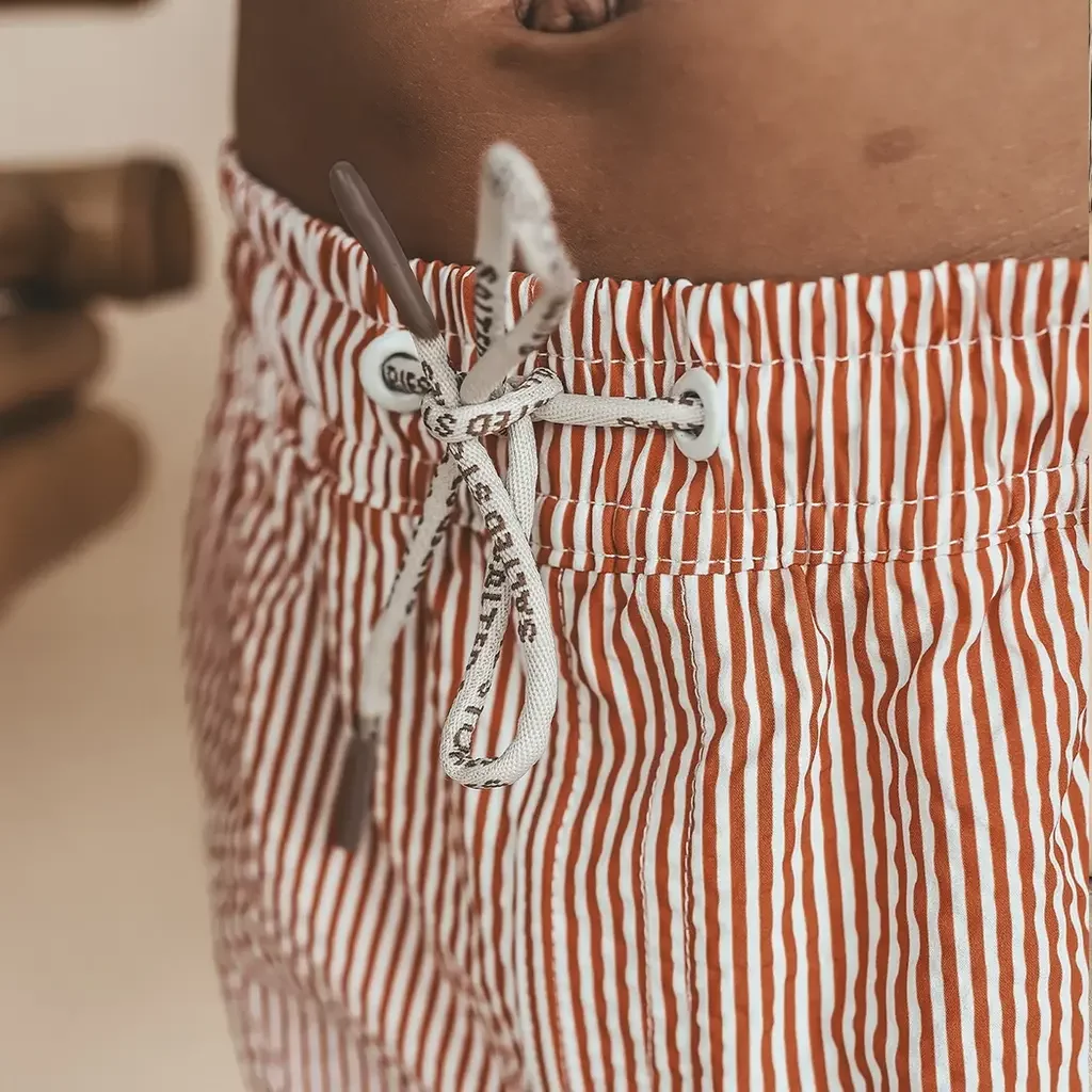 Zwembroek Seersucker (bombay brown)