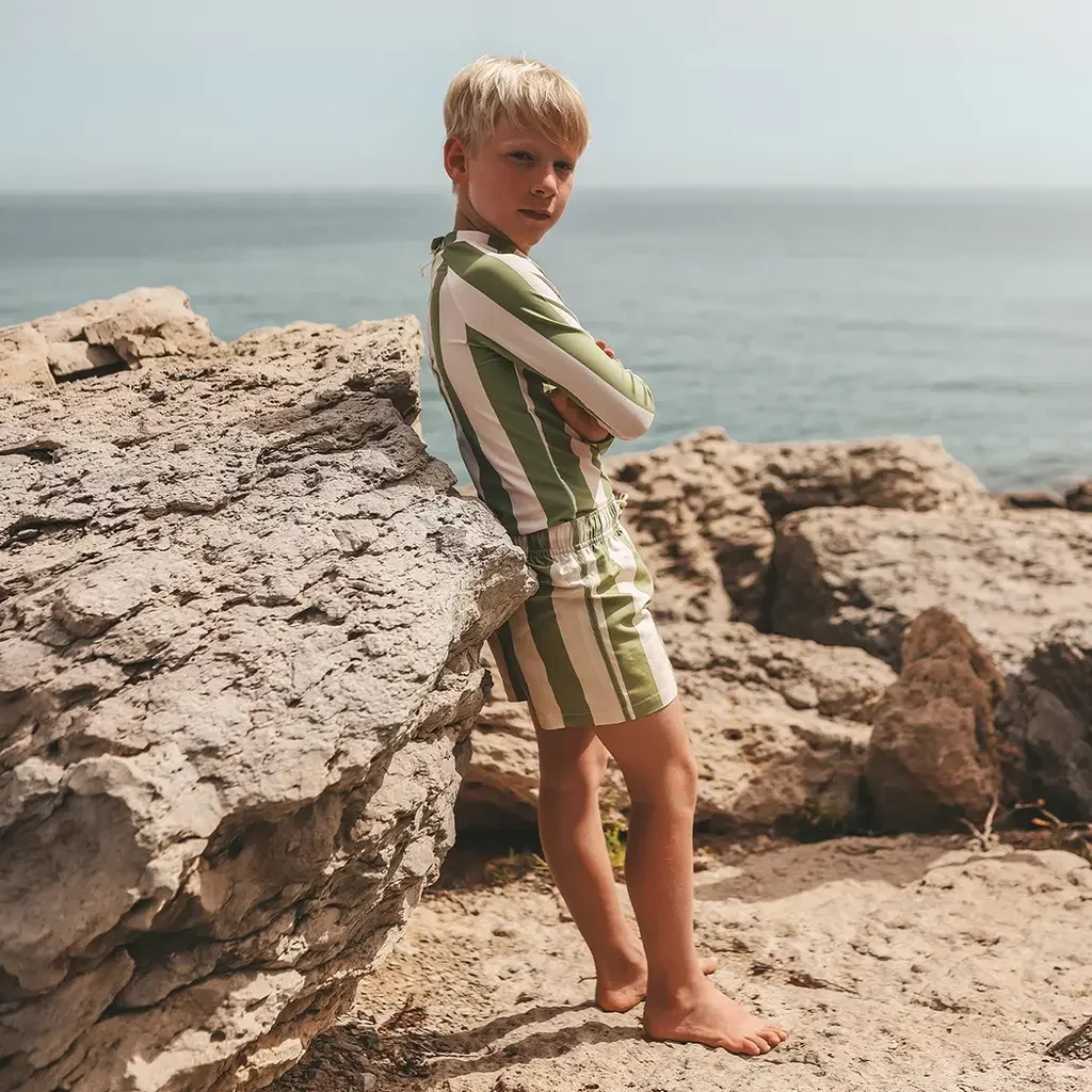 Zwembroek Wide Stripe (iguana)