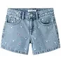 Name It Korte spijkerbroek REGULAR FIT Bella (light blue bleached denim multi heart)