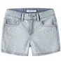 Name It Korte spijkerbroek REGULAR FIT Bella (light blue bleached denim stars)